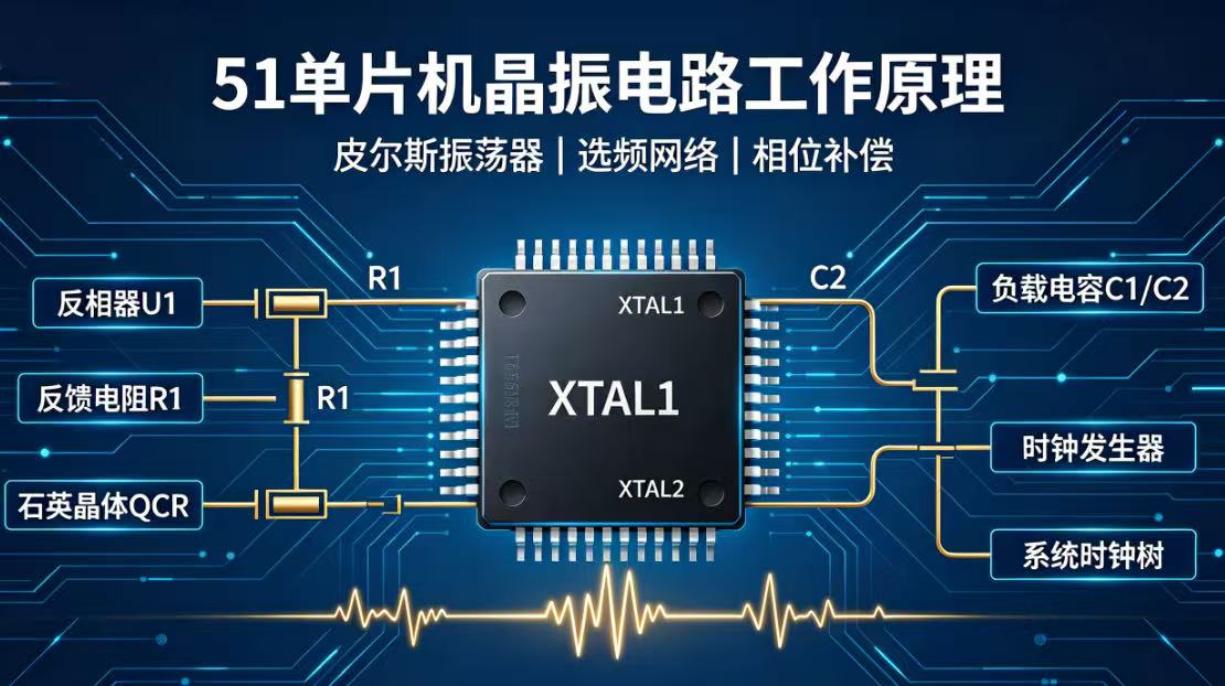51单片机晶振电路原理详解：皮尔斯振荡器工作方式